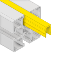 61-010-2 MODULAR SOLUTIONS PVC COVER PROFILE<br>YELLOW, 2M